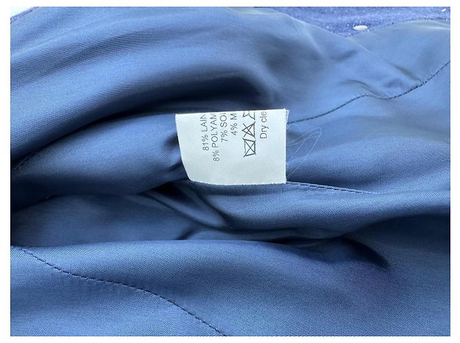Thierry Mugler Jacke aus blauer Metallic Wolle Metallisch - Ansicht 8