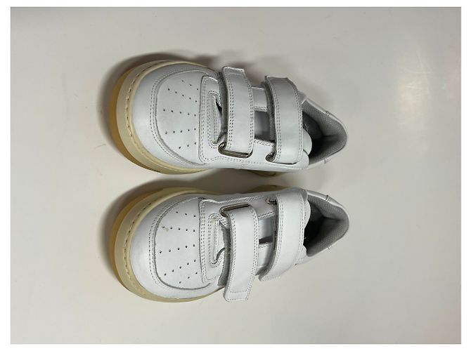 Baskets Acne en cuir blanc avec velcro - vue 2