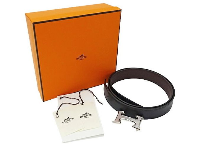 Hermès Cintura Constance Hermes per uomini Marrone Nero - vista 9