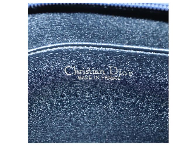 Borsa a spalla in tela Trotter Christian Dior blu navy oro Auth ep6477 D'oro - vista 11