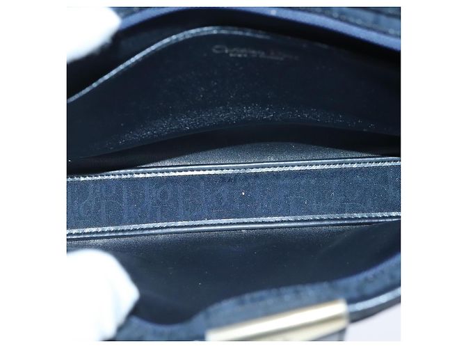 Borsa a spalla in tela Trotter Christian Dior blu navy oro Auth ep6477 D'oro - vista 12