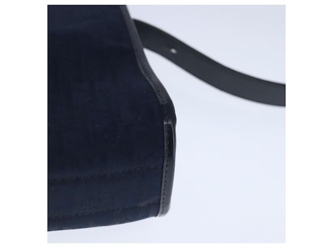 Borsa a spalla in tela Trotter Christian Dior blu navy oro Auth ep6477 D'oro - vista 14