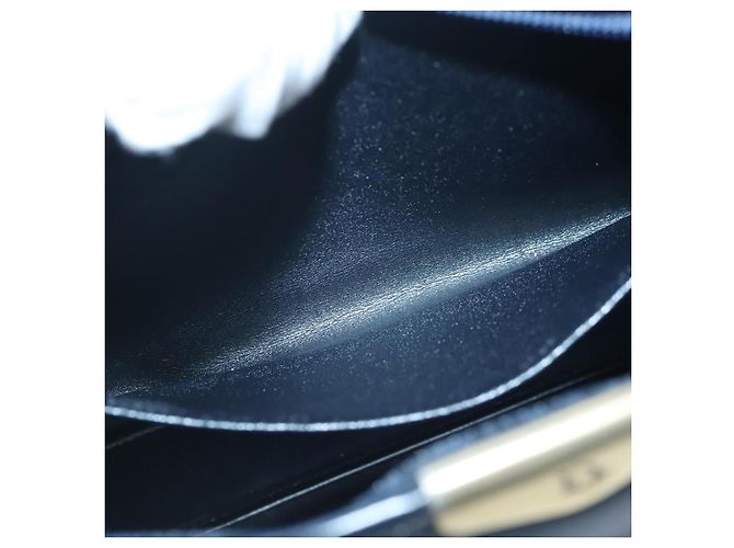 Borsa a spalla in tela Trotter Christian Dior blu navy oro Auth ep6477 D'oro - vista 19