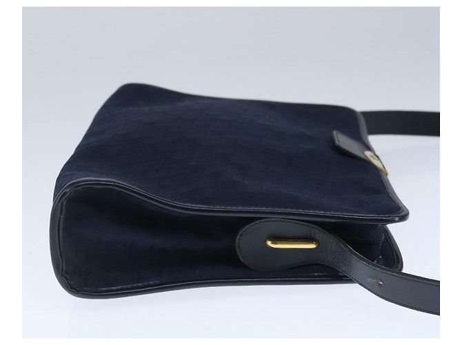 Borsa a spalla in tela Trotter Christian Dior blu navy oro Auth ep6477 D'oro - vista 4