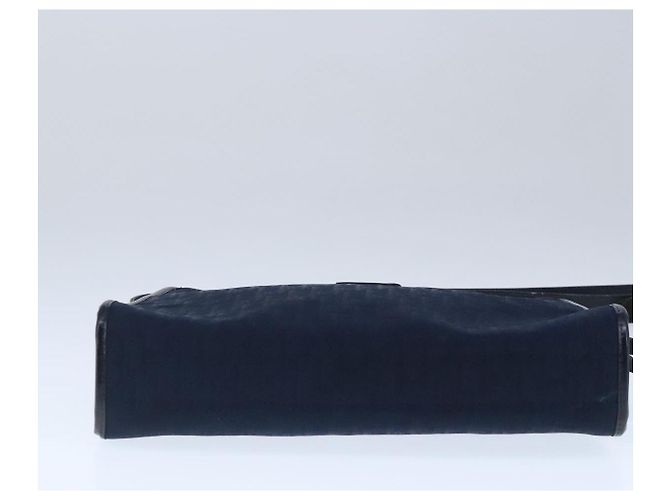 Borsa a spalla in tela Trotter Christian Dior blu navy oro Auth ep6477 D'oro - vista 5