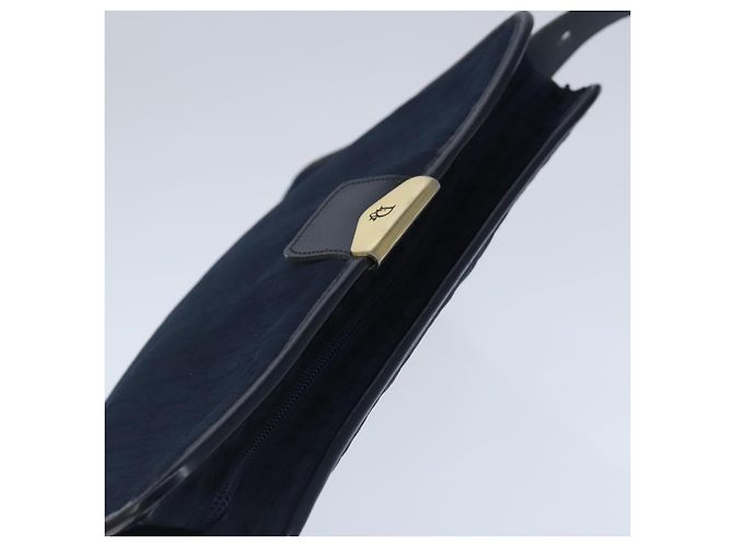 Borsa a spalla in tela Trotter Christian Dior blu navy oro Auth ep6477 D'oro - vista 6