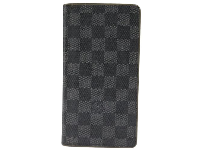 LOUIS VUITTON Cartera Larga Brazza Damier Graphite N62665 Auth 99242 Damier ebene - vista 13