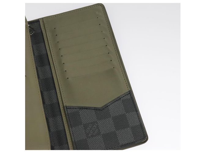 LOUIS VUITTON Cartera Larga Brazza Damier Graphite N62665 Auth 99242 Damier ebene - vista 18