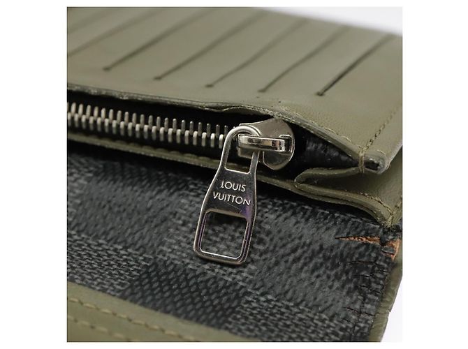 LOUIS VUITTON Cartera Larga Brazza Damier Graphite N62665 Auth 99242 Damier ebene - vista 21