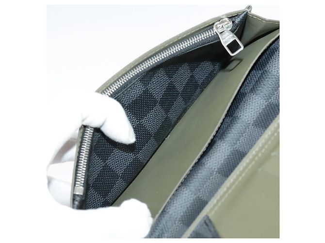 LOUIS VUITTON Cartera Larga Brazza Damier Graphite N62665 Auth 99242 Damier ebene - vista 23