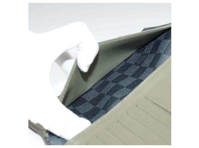 LOUIS VUITTON Cartera Larga Brazza Damier Graphite N62665 Auth 99242 Damier ebene - vista 27