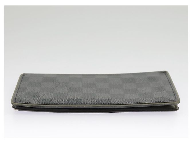 LOUIS VUITTON Cartera Larga Brazza Damier Graphite N62665 Auth 99242 Damier ebene - vista 3