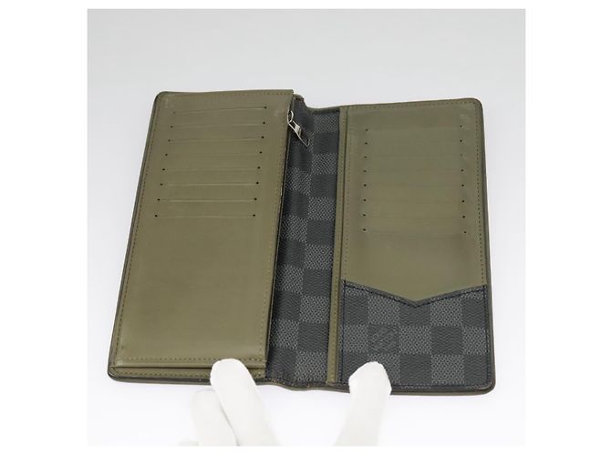LOUIS VUITTON Cartera Larga Brazza Damier Graphite N62665 Auth 99242 Damier ebene - vista 8