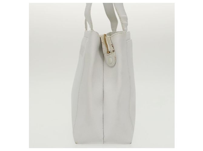 Borsa a spalla CHANEL in pelle caviar bianca oro CC Auth bs19456 Bianco D'oro - vista 3