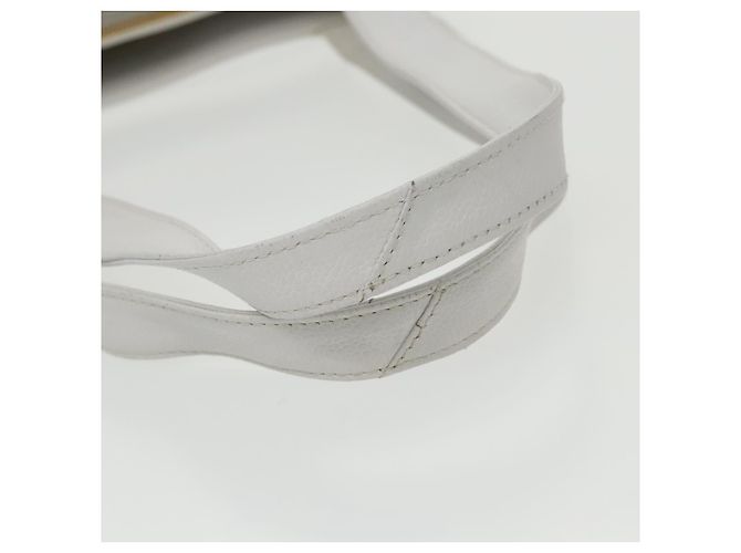 Borsa a spalla CHANEL in pelle caviar bianca oro CC Auth bs19456 Bianco D'oro - vista 8