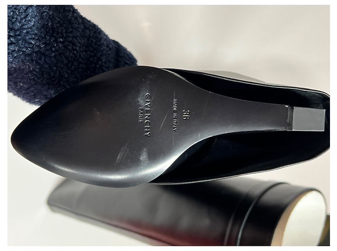 Stivali Givenchy Shark in pelle nera con tacco alto Nero - vista 5