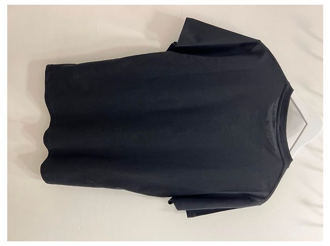 Camisa Loewe Negra de Algodón de Manga Corta con Logo Bordado Negro - vista 3