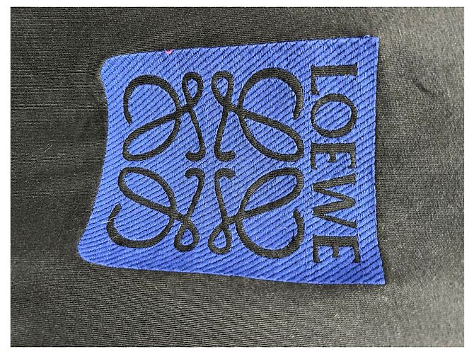 Camisa Loewe Negra de Algodón de Manga Corta con Logo Bordado Negro - vista 8