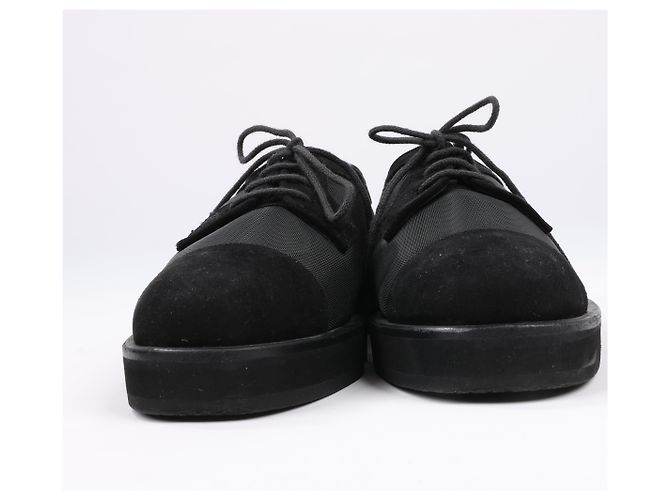 Chanel Coco CC Oxfords mit Wildleder-Spitze in Schwarz und Mesh, Größe 37 EU - Ansicht 3