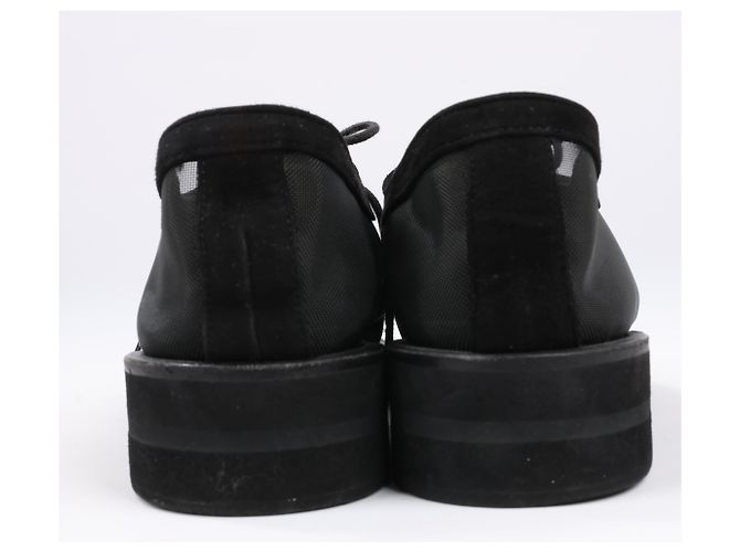 Chanel Coco CC Oxfords mit Wildleder-Spitze in Schwarz und Mesh, Größe 37 EU - Ansicht 7