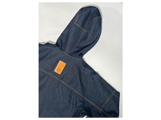 Loewe Hoodie in denim blu navy - vista 5