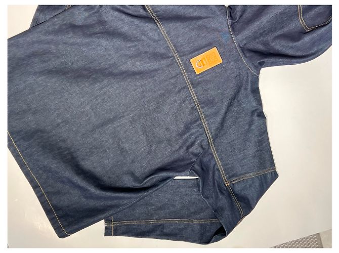 Loewe Hoodie in denim blu navy - vista 6