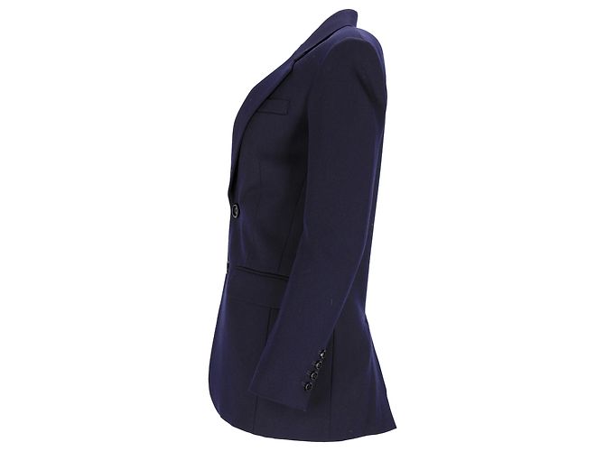 Blazer de botão único em lã azul marinho Ami - vista 2