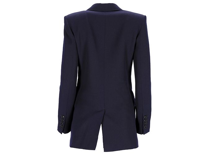 Blazer de botão único em lã azul marinho Ami - vista 3