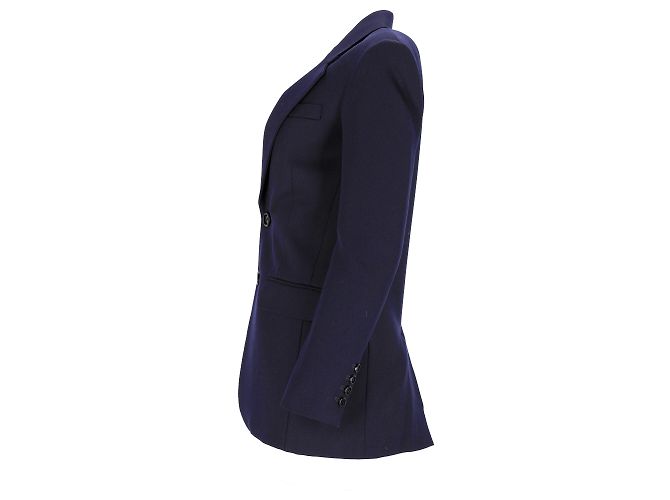 Blazer de botão único em lã azul marinho Ami - vista 7