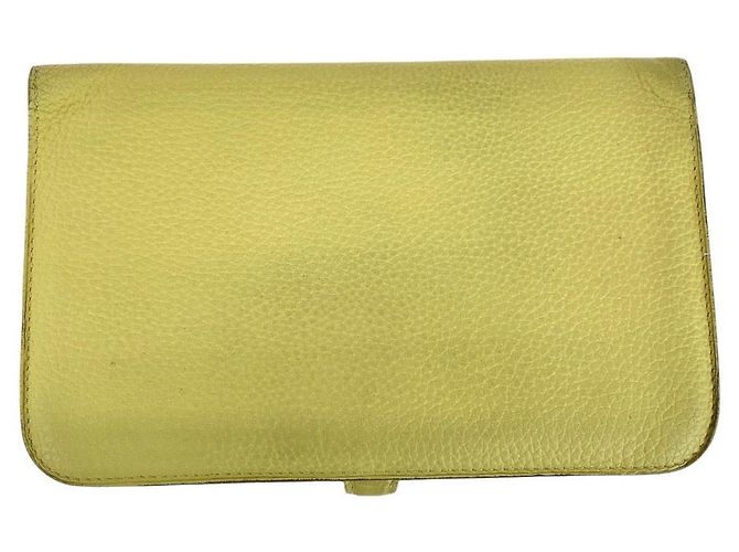 Hermès Hermes Dogon GM Langbörse Gelb - Ansicht 2