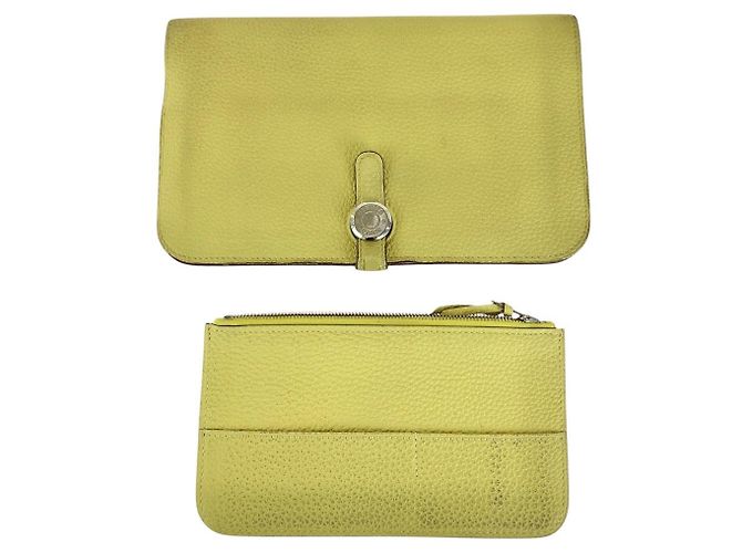 Hermès Hermes Dogon GM Langbörse Gelb - Ansicht 5