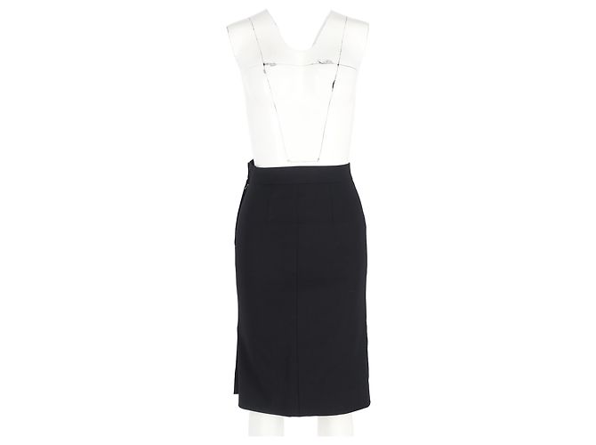Midi Bleistiftrock von Dolce & Gabbana aus schwarzer Wolle - Ansicht 4