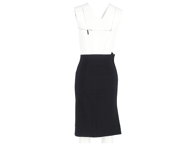 Midi Bleistiftrock von Dolce & Gabbana aus schwarzer Wolle - Ansicht 6
