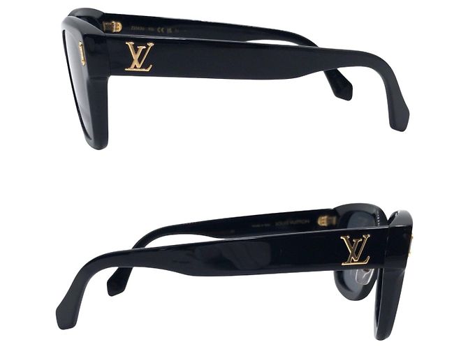 Occhiali da sole Louis Vuitton Confidence Square Nero Oro - vista 5