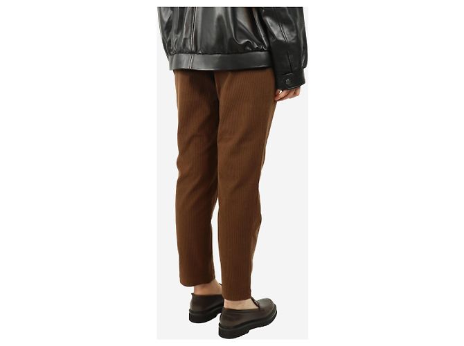 Autre Marque Pantalones de pana marrones ajustados - talla S Castaño - vista 3