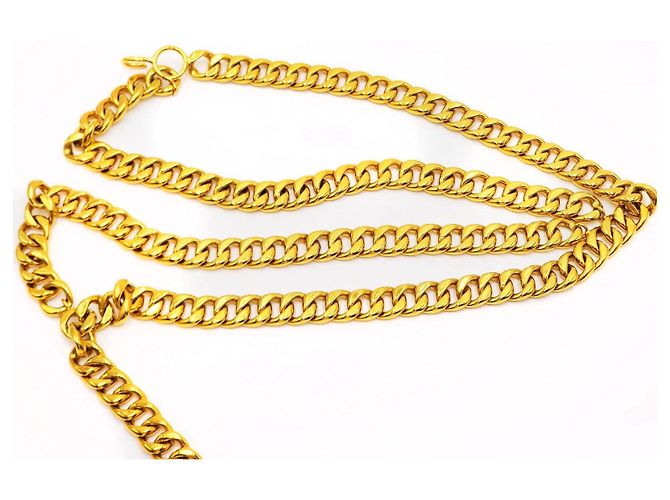 Vintage Seltenes Maison Gripoix Hufeisen Halskette Gürtel Chanel Gold hardware - Ansicht 12