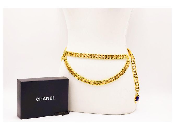 Vintage Seltenes Maison Gripoix Hufeisen Halskette Gürtel Chanel Gold hardware - Ansicht 5