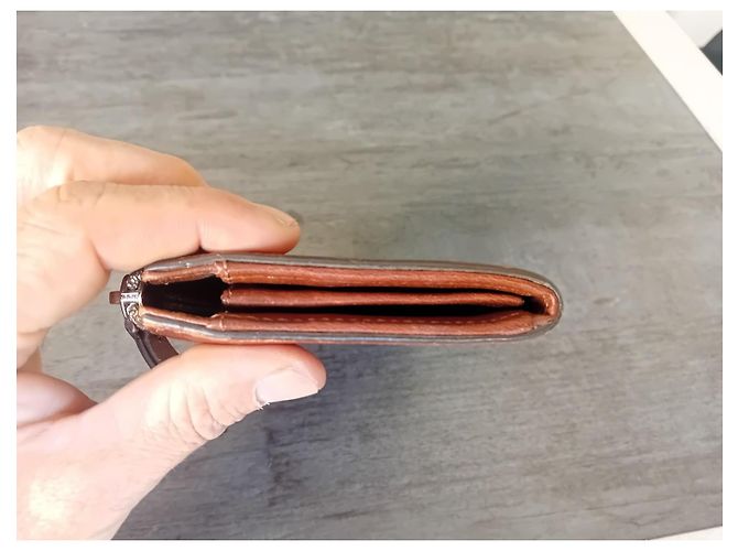Massimo Dutti Ledergeldbörse braun - Ansicht 6