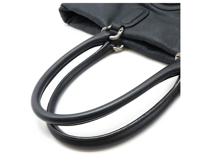 Borsa tote in caviale Chanel Coco Mark Nero - vista 4