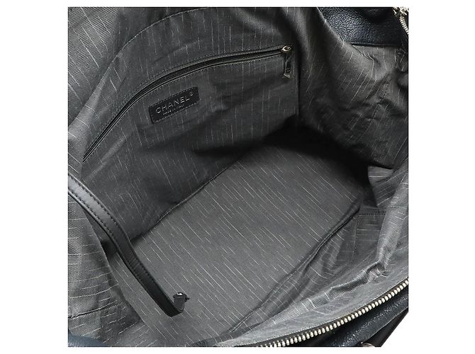 Borsa tote in caviale Chanel Coco Mark Nero - vista 6