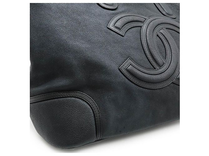 Borsa tote in caviale Chanel Coco Mark Nero - vista 9