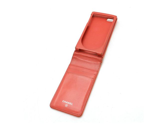 Funda para smartphone de piel de caviar de Chanel Naranja - vista 4