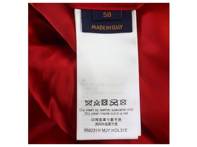 Louis Vuitton Bestickte Varsity-Jacke Rot Weiß - Ansicht 10