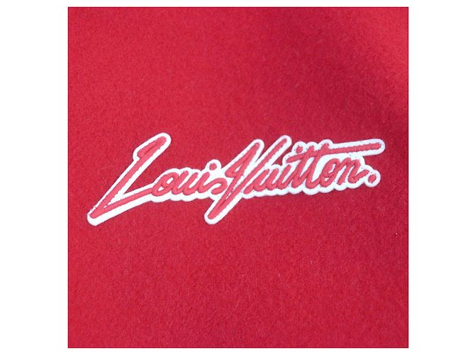 Louis Vuitton Bestickte Varsity-Jacke Rot Weiß - Ansicht 6