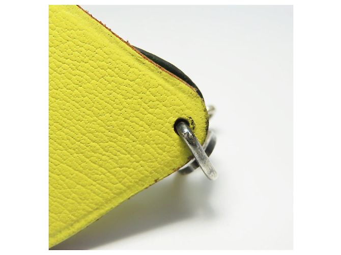 Hermès Hermes Leather Silver925 Bag Charm Lemon Key Ring Green - view 10