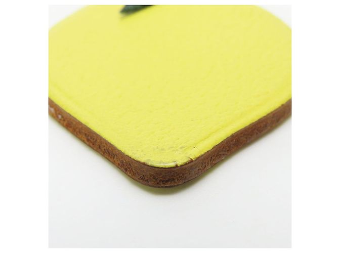 Hermès Hermes Leather Silver925 Bag Charm Lemon Key Ring Green - view 6