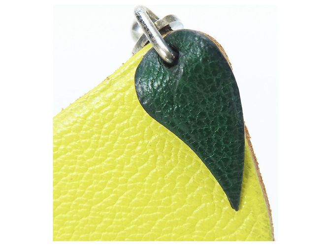Hermès Hermes Leather Silver925 Bag Charm Lemon Key Ring Green - view 8