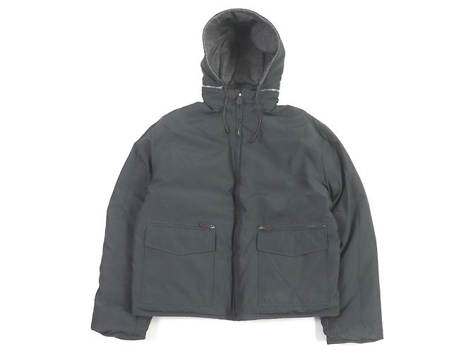 Hermès Giacca reversibile in piuma HERMES in cashmere e nylon grigia 52 Marrone - vista 2