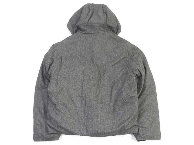 Hermès Giacca reversibile in piuma HERMES in cashmere e nylon grigia 52 Marrone - vista 4