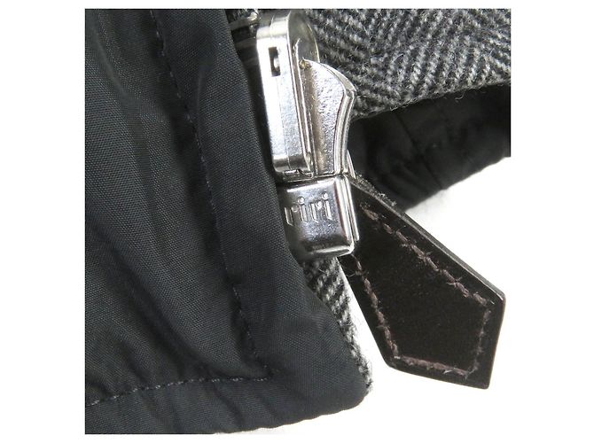 Hermès Giacca reversibile in piuma HERMES in cashmere e nylon grigia 52 Marrone - vista 5